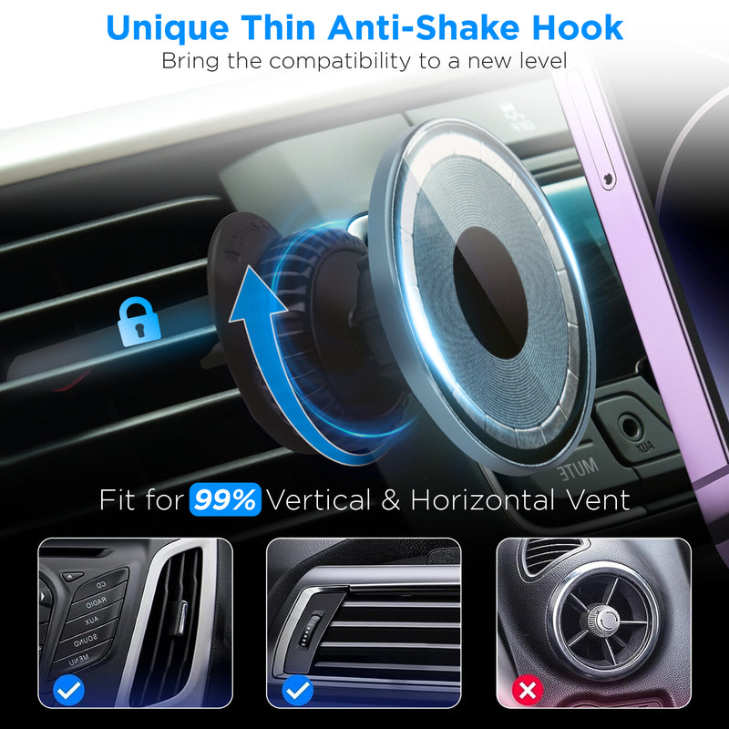 Hook Mounting - Car Phone Holder MagSafe Car Mount - Ssuction
